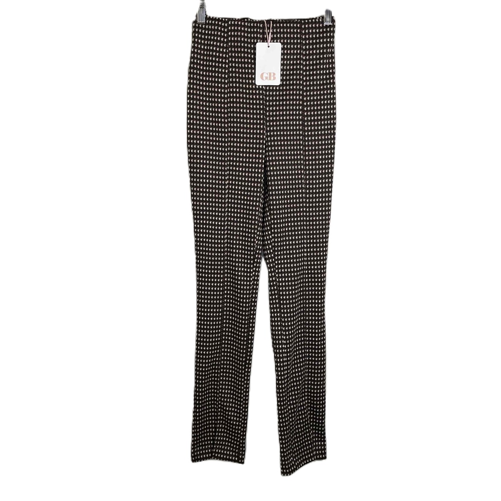 New GB Gianni Bini Womens Highwaisted Pleated Split Hem Stretch Pants Size XS‎